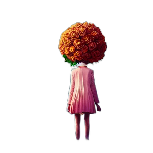 dress, hair, tree, flower transparent PNG cut-out