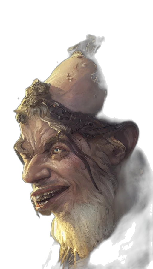 face, crown, hat, staff transparent PNG cut-out