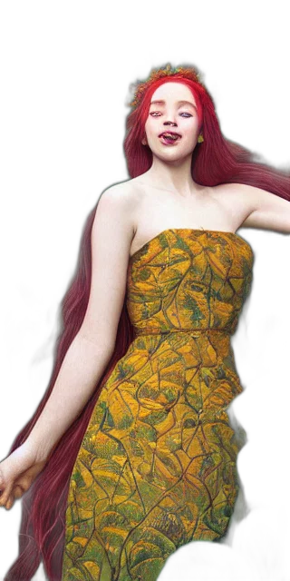 dress, hair, fantasy art, photorealistic transparent PNG cut-out