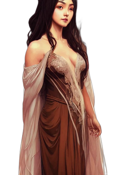 dress, fantasy art, concept art, photorealistic transparent PNG cut-out
