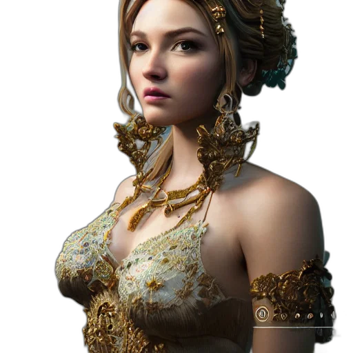 dress, crown, jewelry, face transparent PNG cut-out