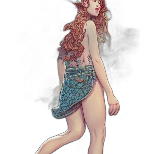 dress, fantasy art, concept art, watercolor transparent PNG cut-out