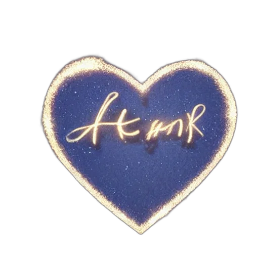 jewelry, 3d render, heart, name transparent PNG cut-out