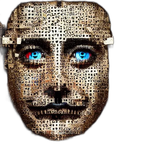 mask, robot, face, cyberpunk transparent PNG cut-out
