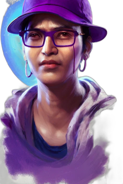 face, hat, staff, concept art transparent PNG cut-out
