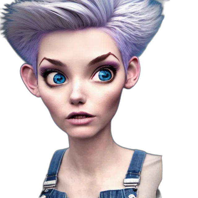 face, concept art, 3d render, fantasy art transparent PNG cut-out
