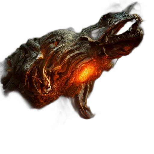 dragon, hair, creature, mask transparent PNG cut-out