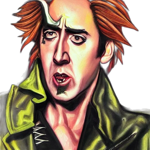 jacket, face, comic book art, cartoon transparent PNG cut-out