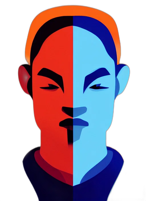 face, mask, cartoon, 3d render transparent PNG cut-out