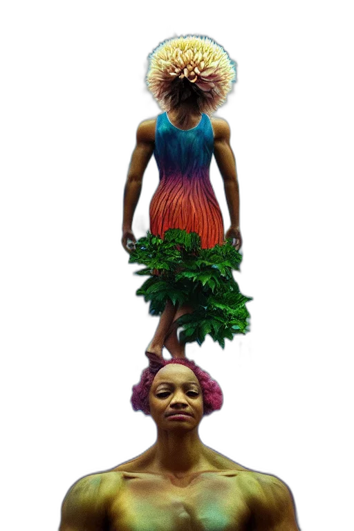 tree, dress, creature, hair transparent PNG cut-out