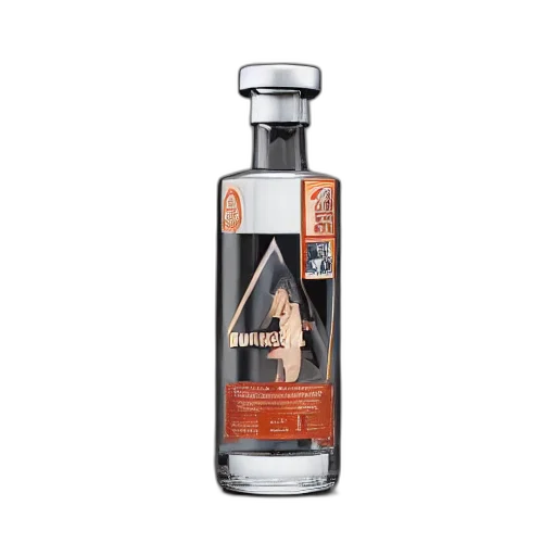 bottle, 3d render, vodka, modern transparent PNG cut-out