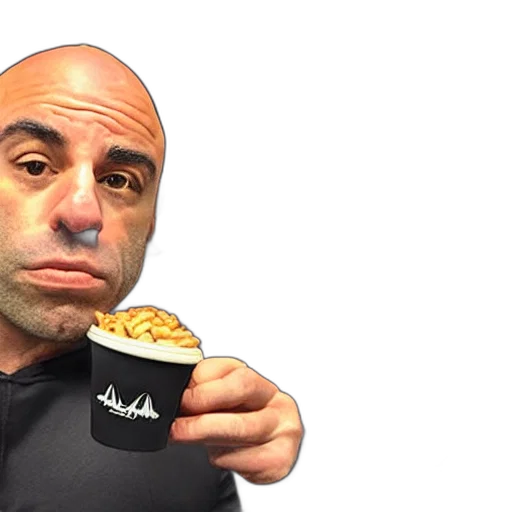 joe, rogan, eating, macdonalds transparent PNG cut-out