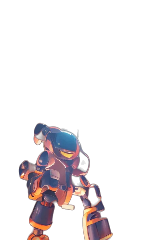 robot, weapon, crown, jacket transparent PNG cut-out