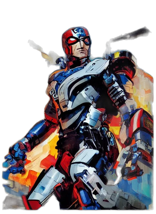 robot, weapon, concept art, comic book art transparent PNG cut-out