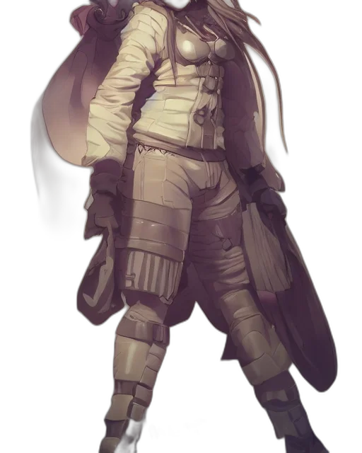 jacket, staff, weapon, creature transparent PNG cut-out
