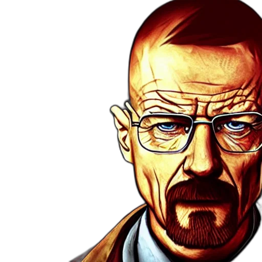 face, comic book art, cartoon, photorealistic transparent PNG cut-out