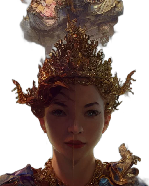 crown, face, mask, creature transparent PNG cut-out