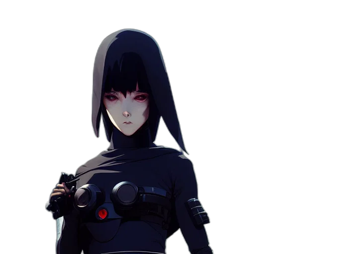 robot, mask, staff, jacket transparent PNG cut-out
