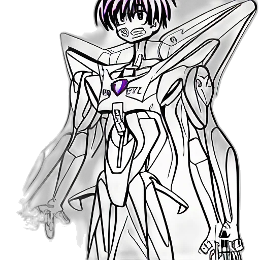 robot, concept art, anime, cyberpunk transparent PNG cut-out