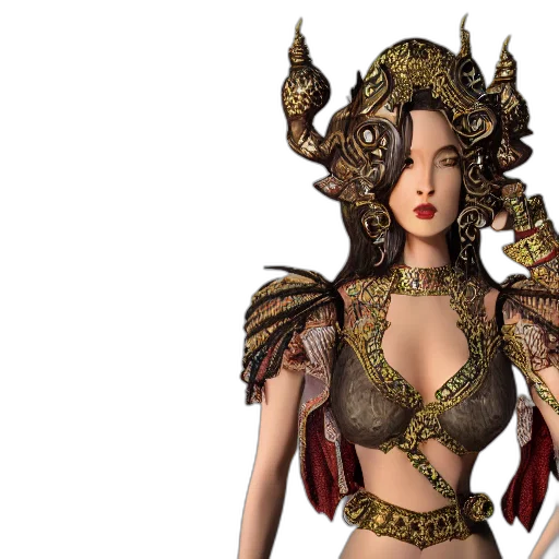 fantasy art, 3d render, concept art, pixel art transparent PNG cut-out