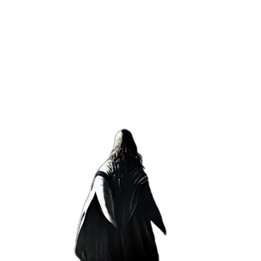 dress, jacket, creature, staff transparent PNG cut-out