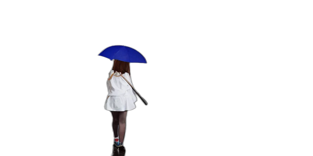 umbrella, dress, staff, hat transparent PNG cut-out
