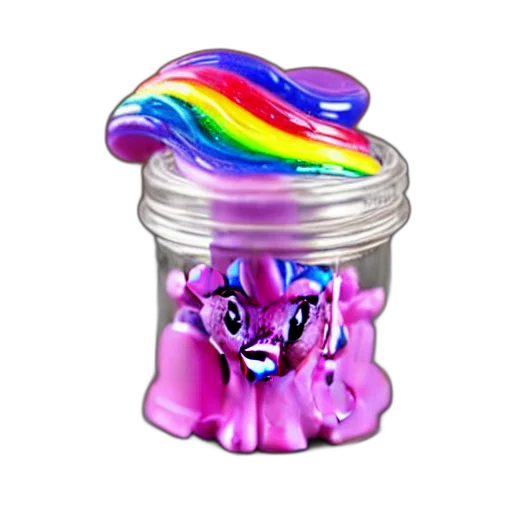 creature, bottle, 3d render, vaporwave transparent PNG cut-out