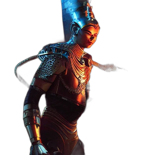 staff, robot, mask, crown transparent PNG cut-out