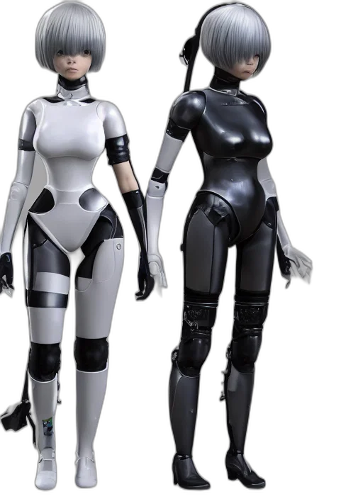 robot, concept art, 3d render, cyberpunk transparent PNG cut-out