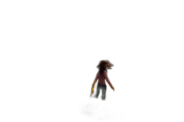 hair, creature, robot, staff transparent PNG cut-out