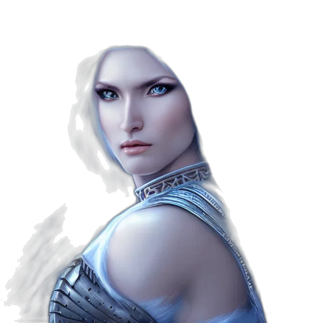face, robot, dress, fantasy art transparent PNG cut-out