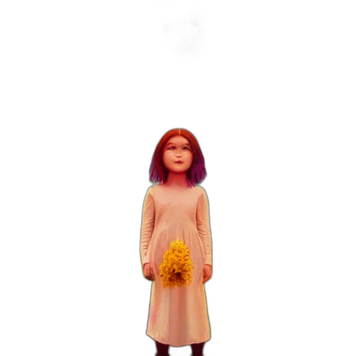 dress, flower, hair, creature transparent PNG cut-out