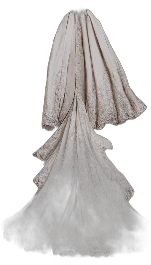 dress, 3d render, photorealistic, monochrome transparent PNG cut-out