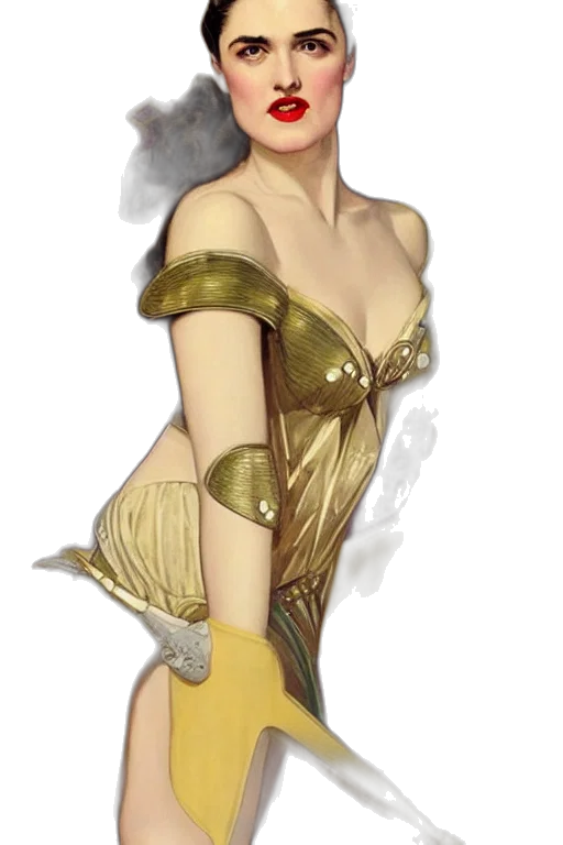 dress, fantasy art, concept art, comic book art transparent PNG cut-out