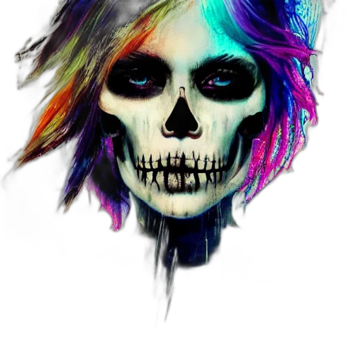 face, hair, mask, jacket transparent PNG cut-out