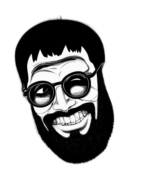 face, mask, cartoon, comic book art transparent PNG cut-out