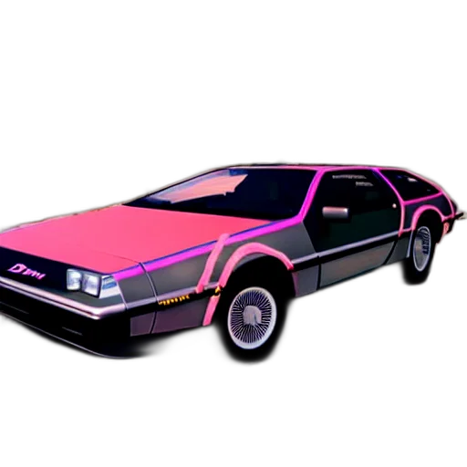 car, vaporwave, 3d render, concept art transparent PNG cut-out