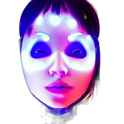mask, robot, face, creature transparent PNG cut-out