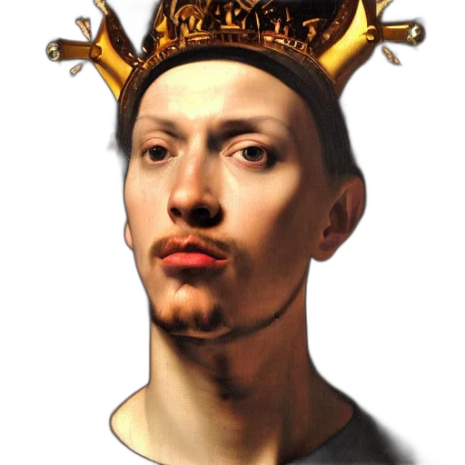 crown, face, staff, dragon transparent PNG cut-out