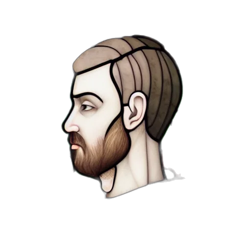 face, hair, crown, staff transparent PNG cut-out