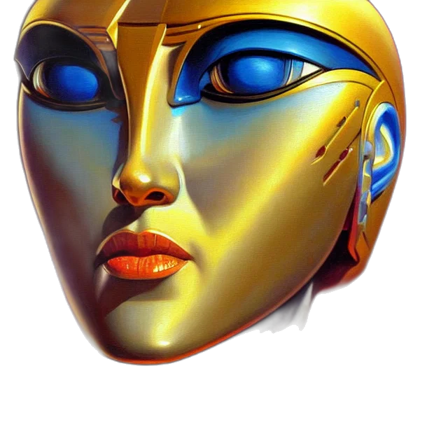 mask, face, jewelry, robot transparent PNG cut-out