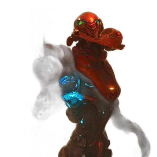 robot, weapon, staff, mask transparent PNG cut-out
