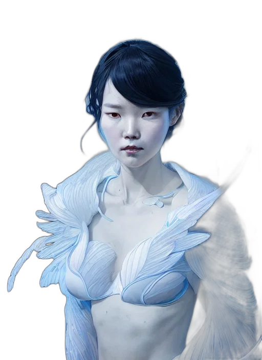 dragon, dress, staff, face transparent PNG cut-out