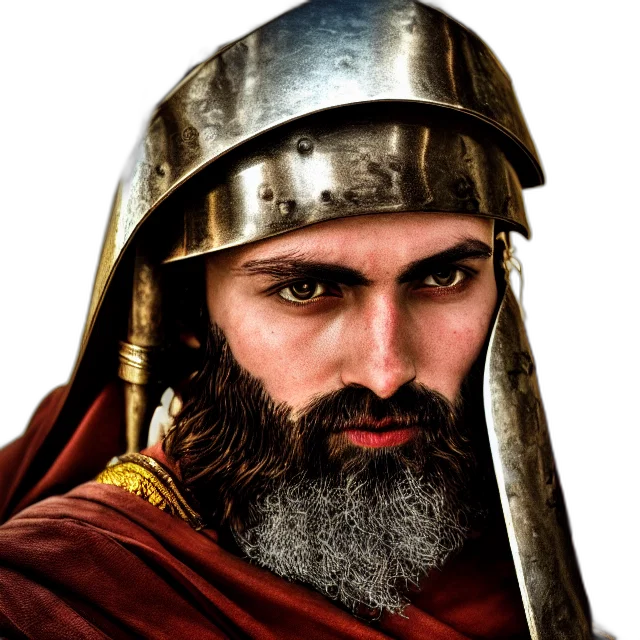 sword, face, crown, photorealistic transparent PNG cut-out
