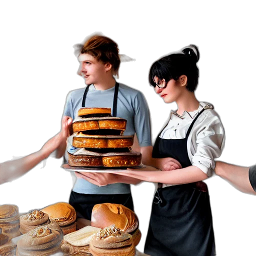 food, staff, photorealistic, concept art transparent PNG cut-out