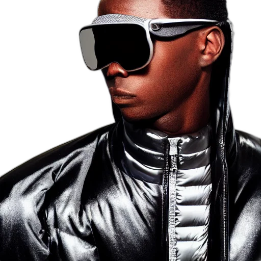 jacket, robot, photorealistic, cyberpunk transparent PNG cut-out
