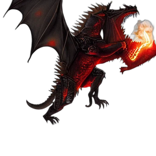 dragon, staff, creature, animal transparent PNG cut-out