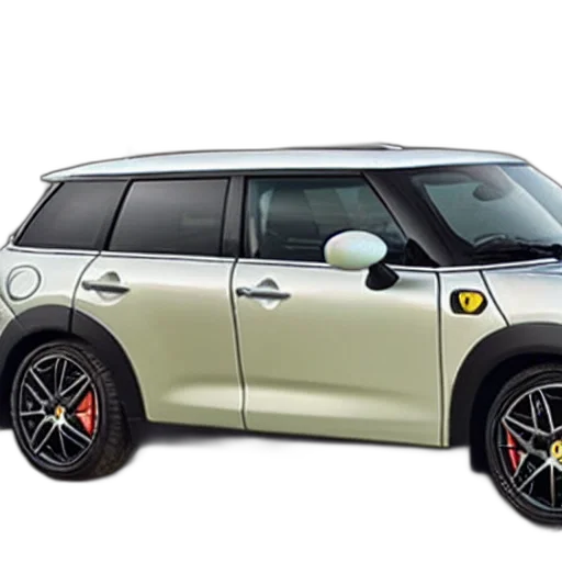 car, 3d render, photorealistic, mini transparent PNG cut-out