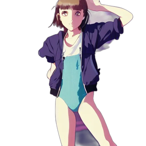 jacket, dress, staff, creature transparent PNG cut-out