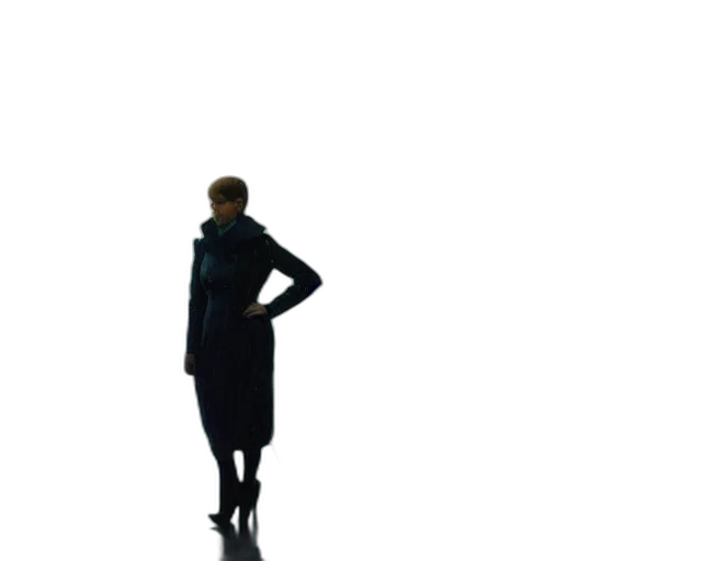 staff, dress, jacket, face transparent PNG cut-out